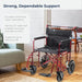 Drive Medical Bariatric Steel Transport Chair — BTR22-R