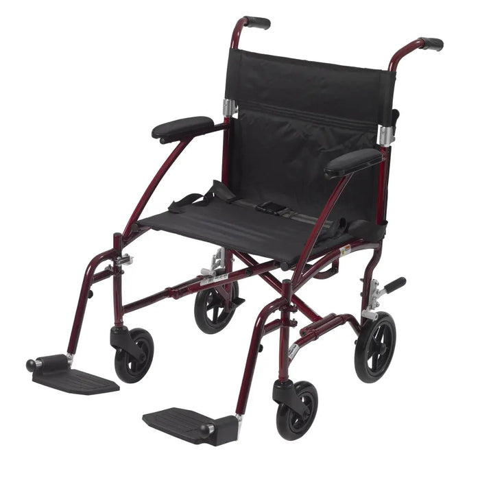 Drive Medical Fly-Lite Aluminum Transport Chair — DFL19-RD