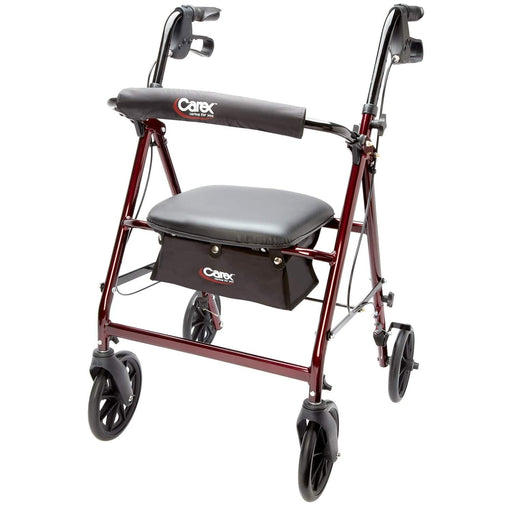 Drive Medical Carex Rolling Walker - Burgundy — Case Of 2 — FGA22200 0000