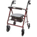 Drive Medical Carex Rolling Walker - Burgundy — Case Of 2 — FGA22200 0000