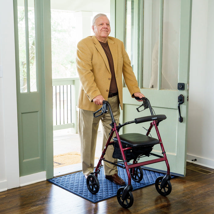 Drive Medical Carex Rolling Walker - Burgundy — Case Of 2 — FGA22200 0000