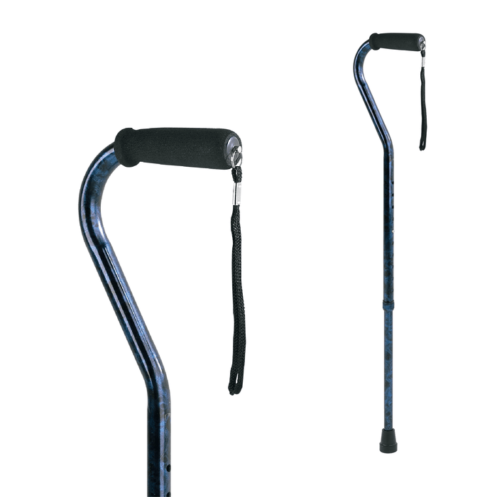 Drive Medical Carex Designer Offset Cane - Blue — Case Of 4 — FGA51500 BLUE