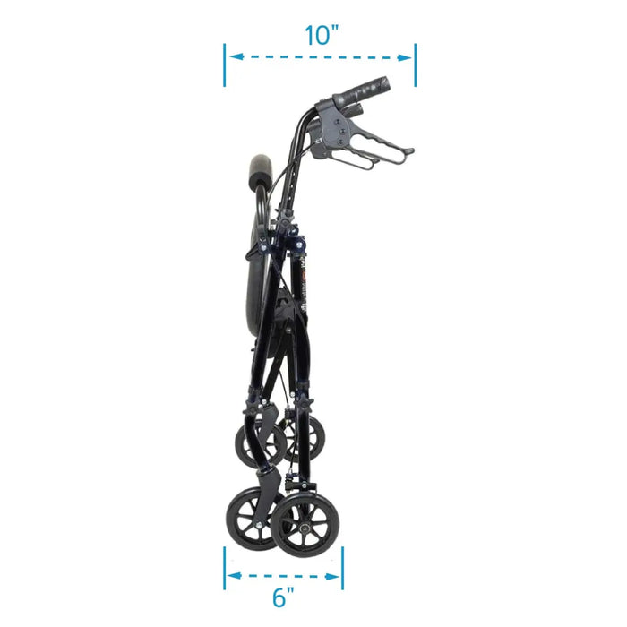 Drive Medical Carex Step 'N Rest Aluminum Rollator, Black — FGA62200 0000