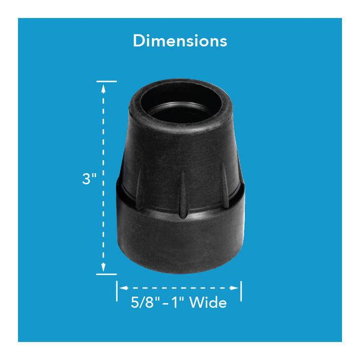 Drive Medical Carex Black Cane Tips - 3/4" — FGA71800 0000