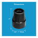 Drive Medical Carex Black Cane Tips - 3/4" — FGA71800 0000
