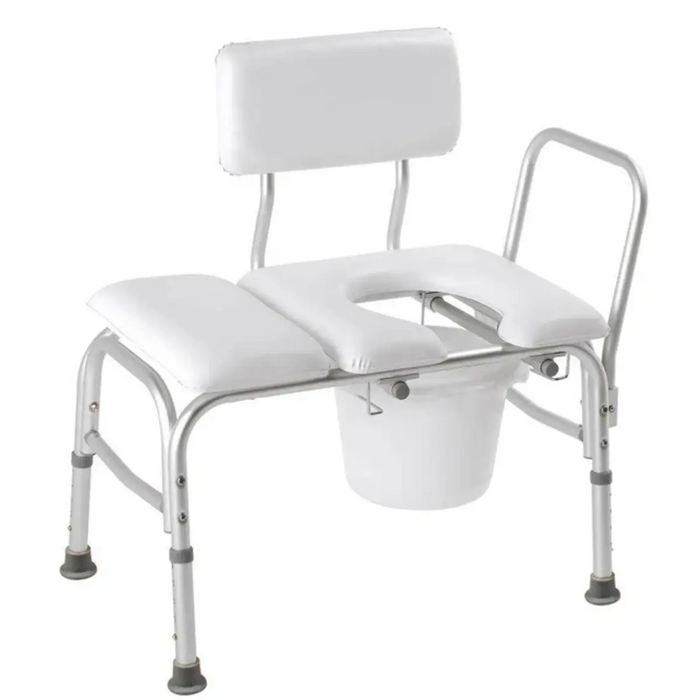 Drive Medical Carex Deluxe Padded Transfer Bench with Opening & Bucket — FGB15211 0000