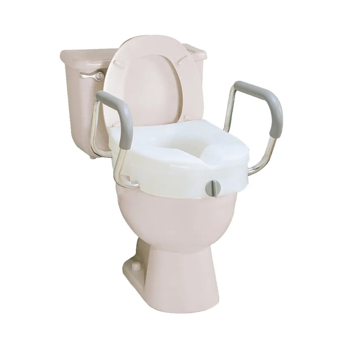 Drive Medical Carex E-Z Lock Raised Toilet Seat W/ Adjustable Armrests — FGB30300 0000