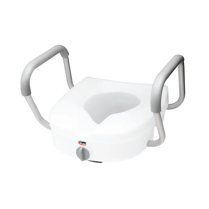 Drive Medical Carex E-Z Lock Raised Toilet Seat W/ Adjustable Armrests — FGB30300 0000