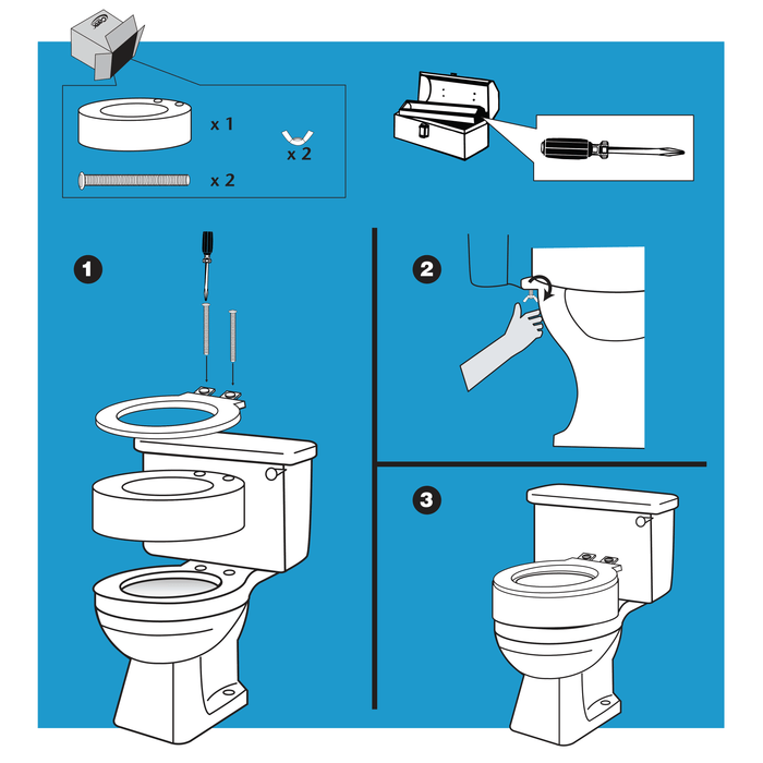 Drive Medical Carex Toilet Seat Elevator - Elongated — FGB30600 0000