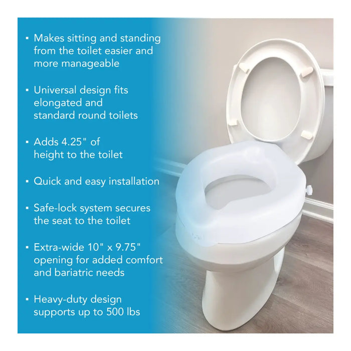 Drive Medical Carex Safe Lock Raised Toilet Seat — FGB31300 0000
