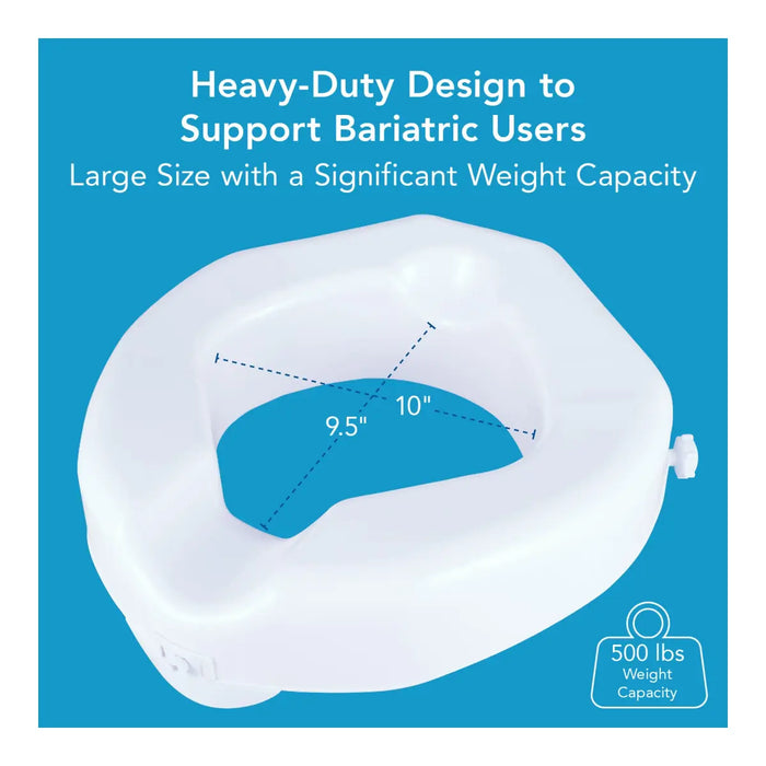 Drive Medical Carex Safe Lock Raised Toilet Seat — FGB31300 0000