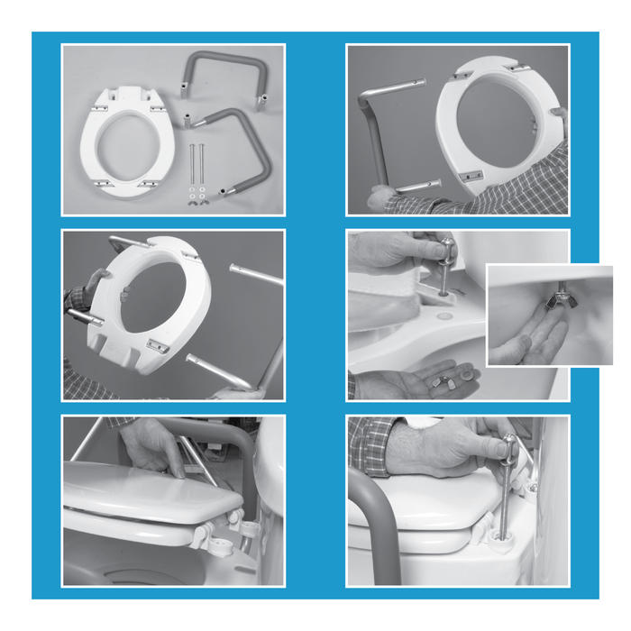Drive Medical Carex Toilet Seat Elevator with Handles - Elongated — FGB31600 0000