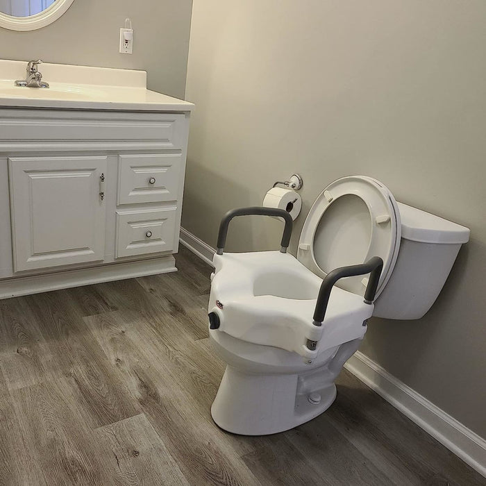 Drive Medical Carex Classics Raised Toilet Seat with Armrests — FGB31877 0000