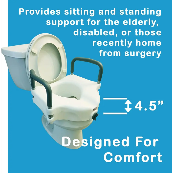 Drive Medical Carex Classics Raised Toilet Seat with Armrests — FGB31877 0000