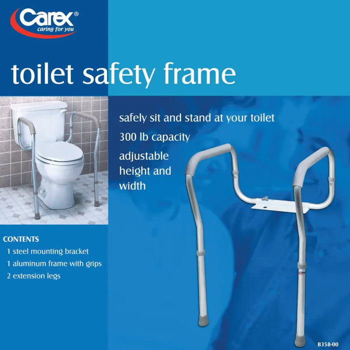 Drive Medical Carex Toilet Safety Frame — FGB35800 GRAY