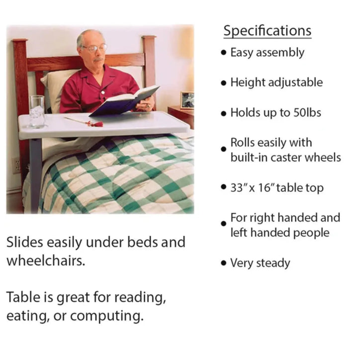 Drive Medical Carex Overbed Table With Wheels — FGP56700 0000