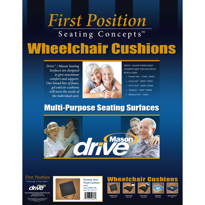 Drive Medical Premier One General Use Foam Cushion — M8062-PB