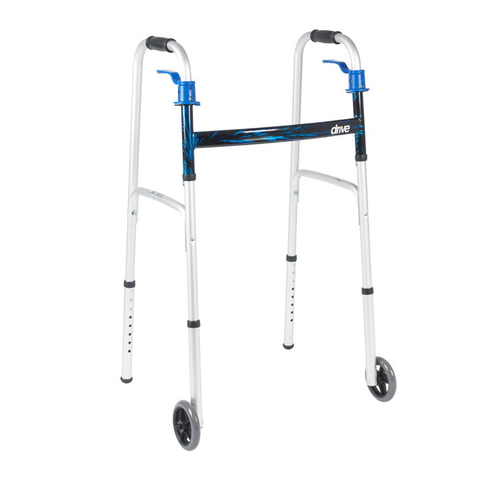 Drive Medical Deluxe Trigger Release Walker with 5-Inch Wheels - Junior - Case of 4