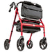 Drive Medical Hugo Elite Rollator with Seat - Red
