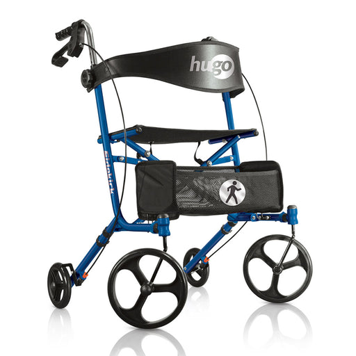 Drive Medical Hugo Sidekick Folding Rollator with Seat - Blueberry