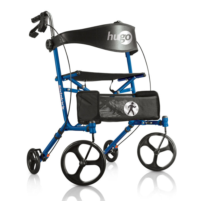 Drive Medical Hugo Sidekick Folding Rollator with Seat - Blueberry