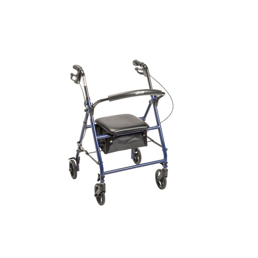 Drive Medical Steel Rollator with 6-Inch Wheels, Knockdown