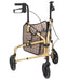 Drive Medical Winnie Lite Supreme 3-Wheel Aluminum Rollator - Tan plaid pouch