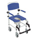 Drive Medical Aluminum Rehab Shower Commode Chair with Four Rear-locking Casters — NRS185007