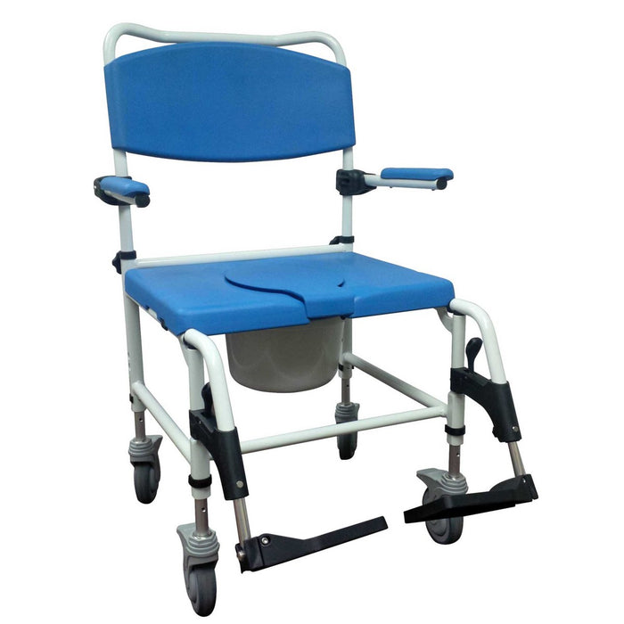 Drive Medical Bariatric Aluminum Rehab Shower Commode Chair — NRS185008