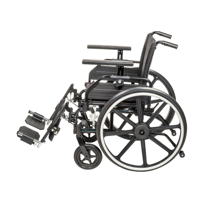 Drive Medical Viper Plus GT Wheelchair with Universal Armrests — PLA416FBUARAD-ELR