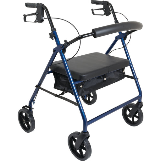 Drive Medical Bariatric Rollator with 8-inch Wheels, — RLAB8BL