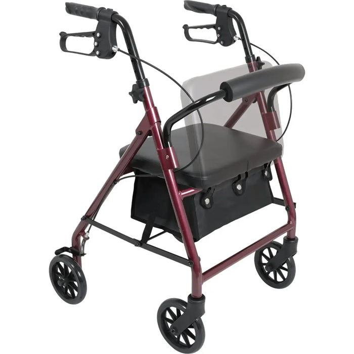 Drive Medical ProBasics Junior Rollator with 6-inch Wheels, Burgundy, — RLAJ6BG