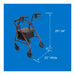 Drive Medical ProBasics Junior Rollator with 6-inch Wheels, Burgundy, — RLAJ6BG