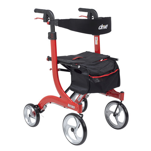 Drive Medical Nitro Aluminum Rollator, Tall Height, 10 — RTL10266-T