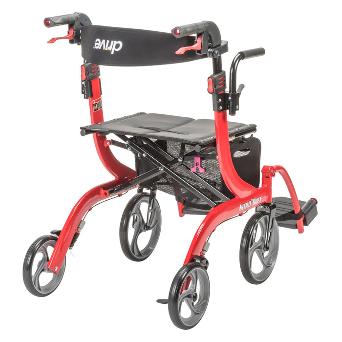 Drive Medical Nitro® Duet Rollator and Transport Chair — RTL10266DT