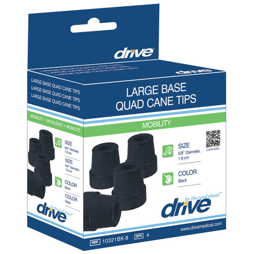 Drive Medical Large Base Quad Cane Tip (5/8 — RTL10321BKB