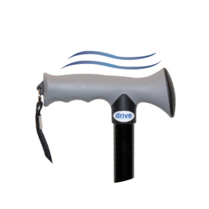 Drive Medical Aluminum Folding Canes with Gel Grip, Height Adjustable — Case Of 6 — RTL10370BK