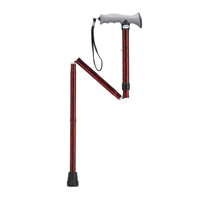 Drive Medical Aluminum Folding Canes with Gel Grip, Height Adjustable — RTL10370RC