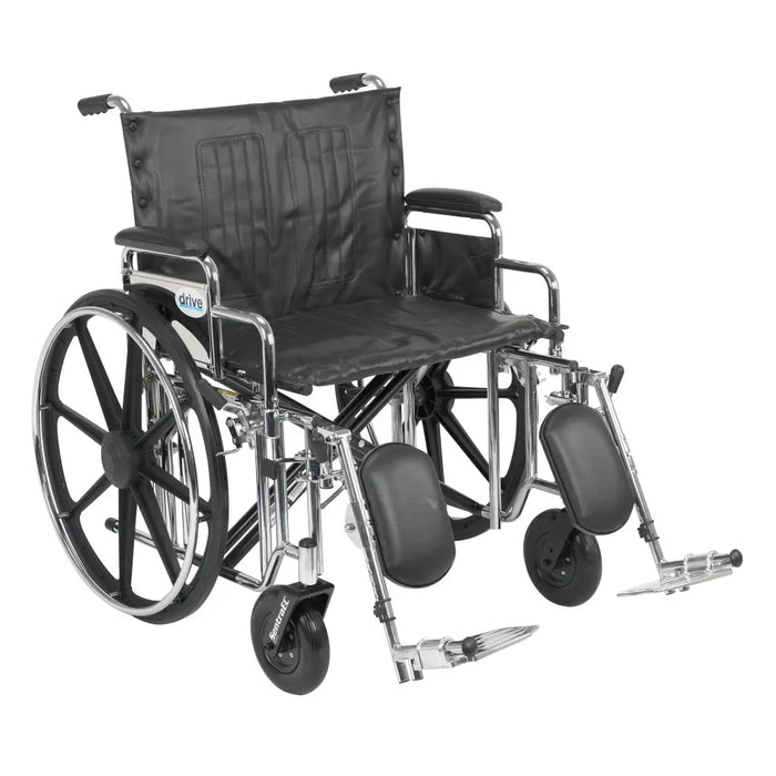 Drive Medical Bariatric Sentra Extra-Heavy-Duty Wheelchair — STD24DDA-ELR