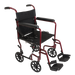 Drive Medical ProBasics Aluminum Transport Wheelchair, 19-inch, Burgundy — TCA1916BG