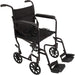 Drive Medical ProBasics Aluminum Transport Wheelchair, 19-inch, Black — TCA1916BK
