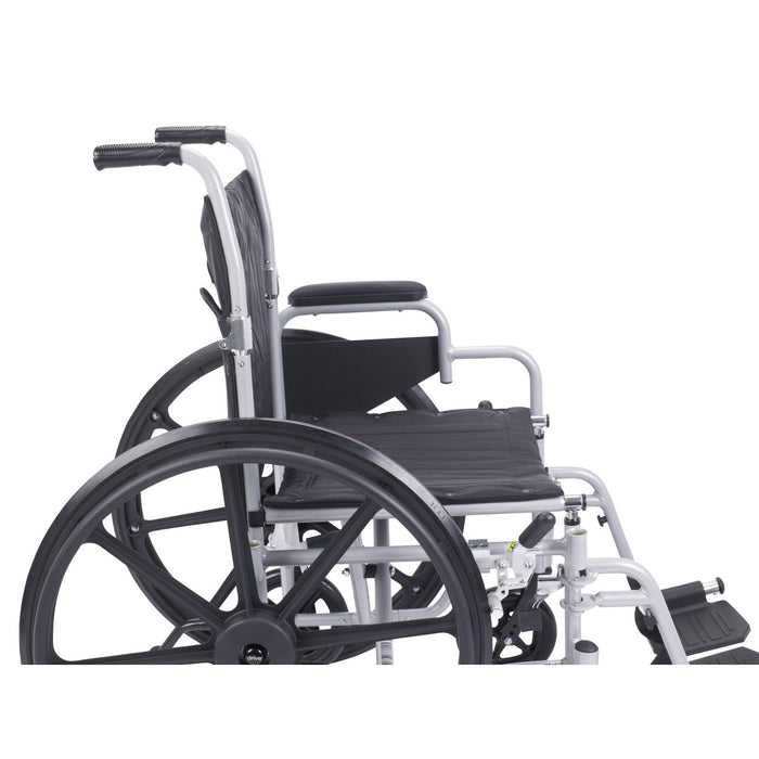 Drive Medical Poly-Fly High Strength, Lightweight Wheelchair/Flyweight Transport Chair Combo — TR18