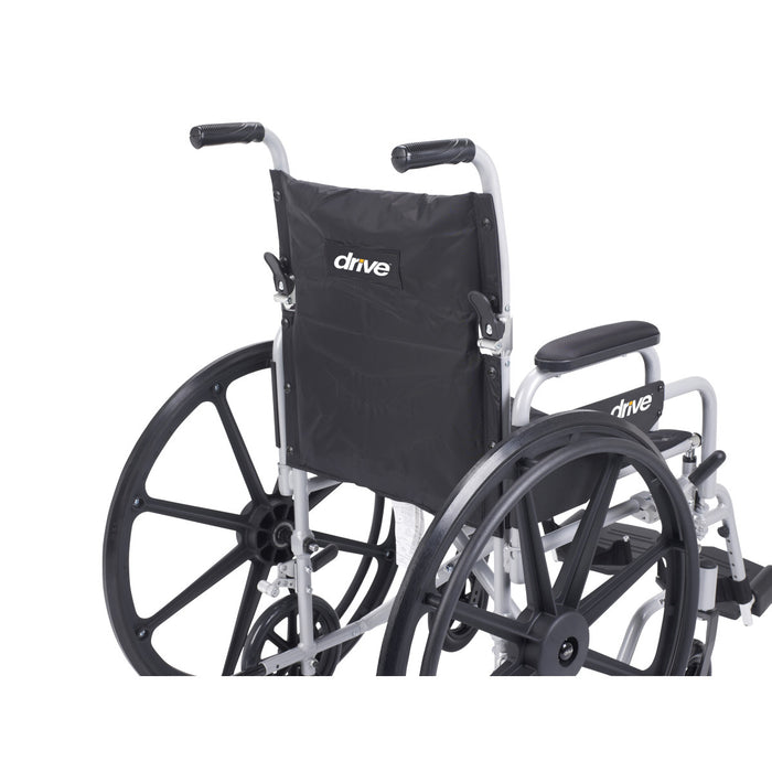 Drive Medical Poly-Fly High Strength, Lightweight Wheelchair/Flyweight Transport Chair Combo — TR18
