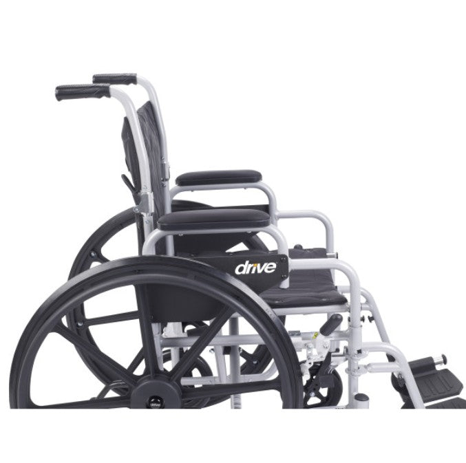 Drive Medical Poly-Fly High Strength, Lightweight Wheelchair/Flyweight Transport Chair Combo — TR20