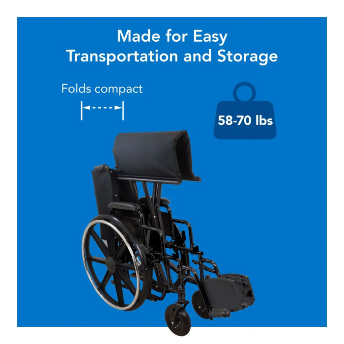 Drive Medical ProBasics Heavy Duty K0007 Wheelchair, 28 — WC72820DS