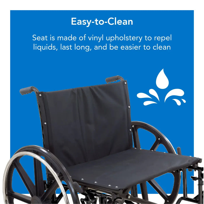 Drive Medical ProBasics Heavy Duty K0007 Wheelchair, 28 — WC72820DS