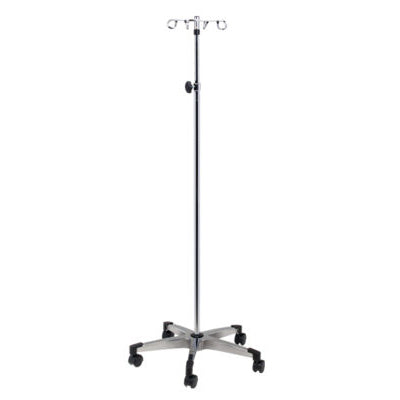 Clinton Industries IV-354 5-Leg, 4-Hook IV Pole