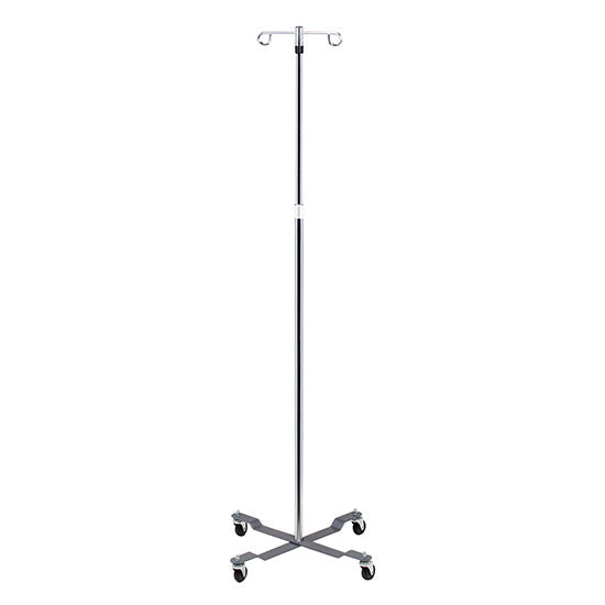 Clinton Industries IV-40 Economy 4-Leg, 2-Hook IV Pole