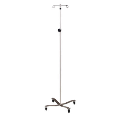 Clinton Industries Stainless Steel IV Pole with 2-Hook Top - IVS-312