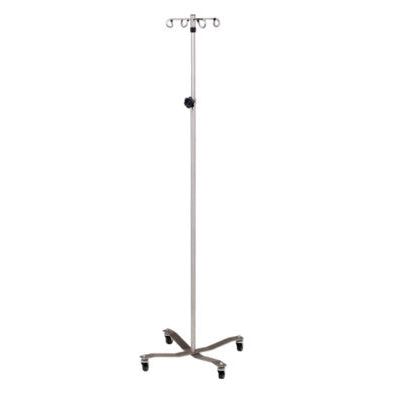 Clinton Industries IVS-314 Stainless Steel IV Pole with 4-Hook Top